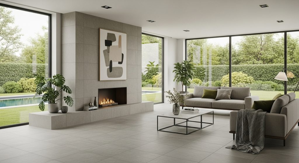 modern-minimalist-living-room-fireplace-pool-view
